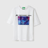 Boxy Fit Round Neck Printed Digital Fabric Transfer T-Shirt