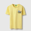 Girls Longline Fit Round Neck Printed Back Scenery T-Shirt