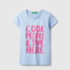 Girls Regular Fit Round Neck Typography T-Shirt