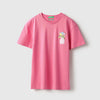 Girls Relaxed Fit Round Neck Graphic Print T-Shirt