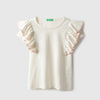 Girls Regular Fit Round Neck Solid T-Shirt