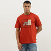 Boxy Fit Crew Neck Printed Villa Manelli Hotel Jersey T-Shirt