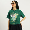Women Round Neck Printed T-Shirt