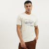 Men Relaxed Fit Crew Neck Printed Embossed Hotel Jersey T-Shirt