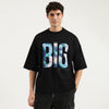 Men Supersize Fit Crew Neck Printed Think Big Fabric Transfer Jersey T-Shirt
