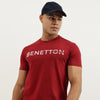 Men Regular Fit Crew Neck Typography Jersey T-Shirt