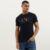 Men Regular Fit Crew Neck Typography Since Jersey T-Shirt