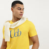Men Regular Fit Crew Neck 3D Branding Jersey T-Shirt