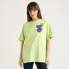 Women Relaxed Fit Round Neck Graphic Print T-Shirt