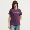 Women Round Neck Embroidered Garden Branding T-Shirt