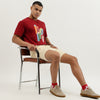 Men Boxy Fit Crew Neck Typography Hope Heavy Jersey T-Shirt