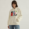 Women Hooded Neck Graphic Print Sweatshirt
