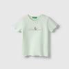 Girls Regular Fit Round Neck Stripe Top
