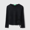 Girls Regular Fit Round Neck Solid Top
