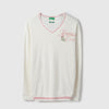 Girls Regular Fit V-Neck Printed Tennis Club Sweatshirt