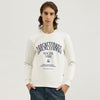 Men Regular Fit Crew Neck Flock Graphic Interlock Sweatshirt