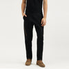 Men Solid Regular Fit Rib Panelled Trackpants