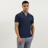 Men Regular Fit Polo Neck Solid Pique T-Shirt