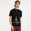 Men Relaxed Fit Crew Neck Tennis Photo Pique T-Shirt