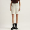 Women Solid Elastic Waist Half Pleat Skirt