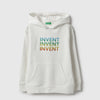 Boys Regular Fit Hooded Neck Typography Sweatshirt