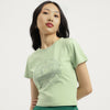 Women Round Neck Printed T-Shirt