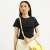 Women Round Neck Tonal Graphic T-Shirt