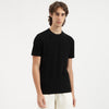 Men Relaxed Fit Crew Neck Textured All Over Flock Jersey T-Shirt