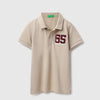 Boys Regular Fit Polo Neck Applique Badge T-Shirt