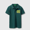 Boys Regular Fit Polo Neck Applique Badge T-Shirt