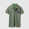 Boys Regular Fit Polo Neck Embroidered T-Shirt