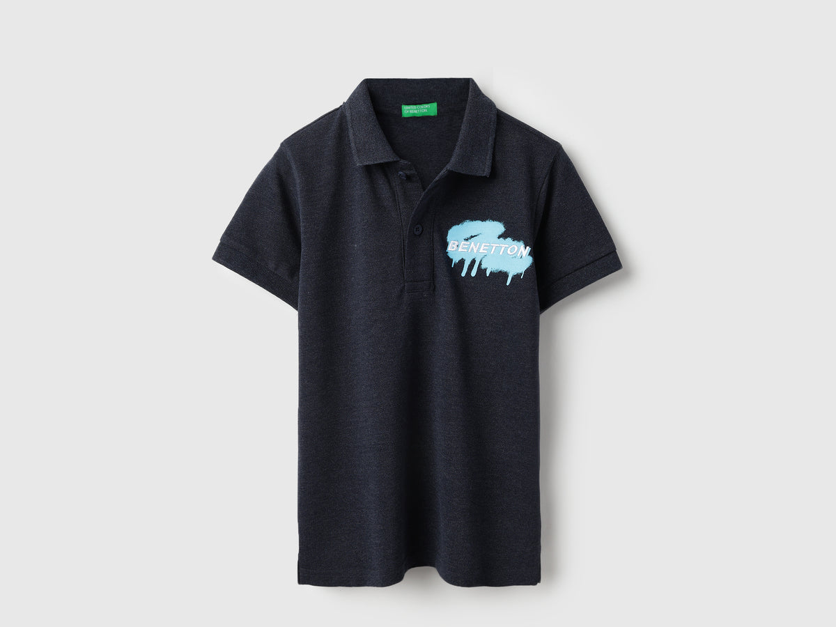 Boys Regular Fit Polo Neck Embroidered T-Shirt