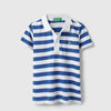 Boys Regular Fit Polo Neck Striped T-Shirt