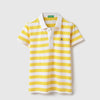 Boys Regular Fit Polo Neck Striped T-Shirt