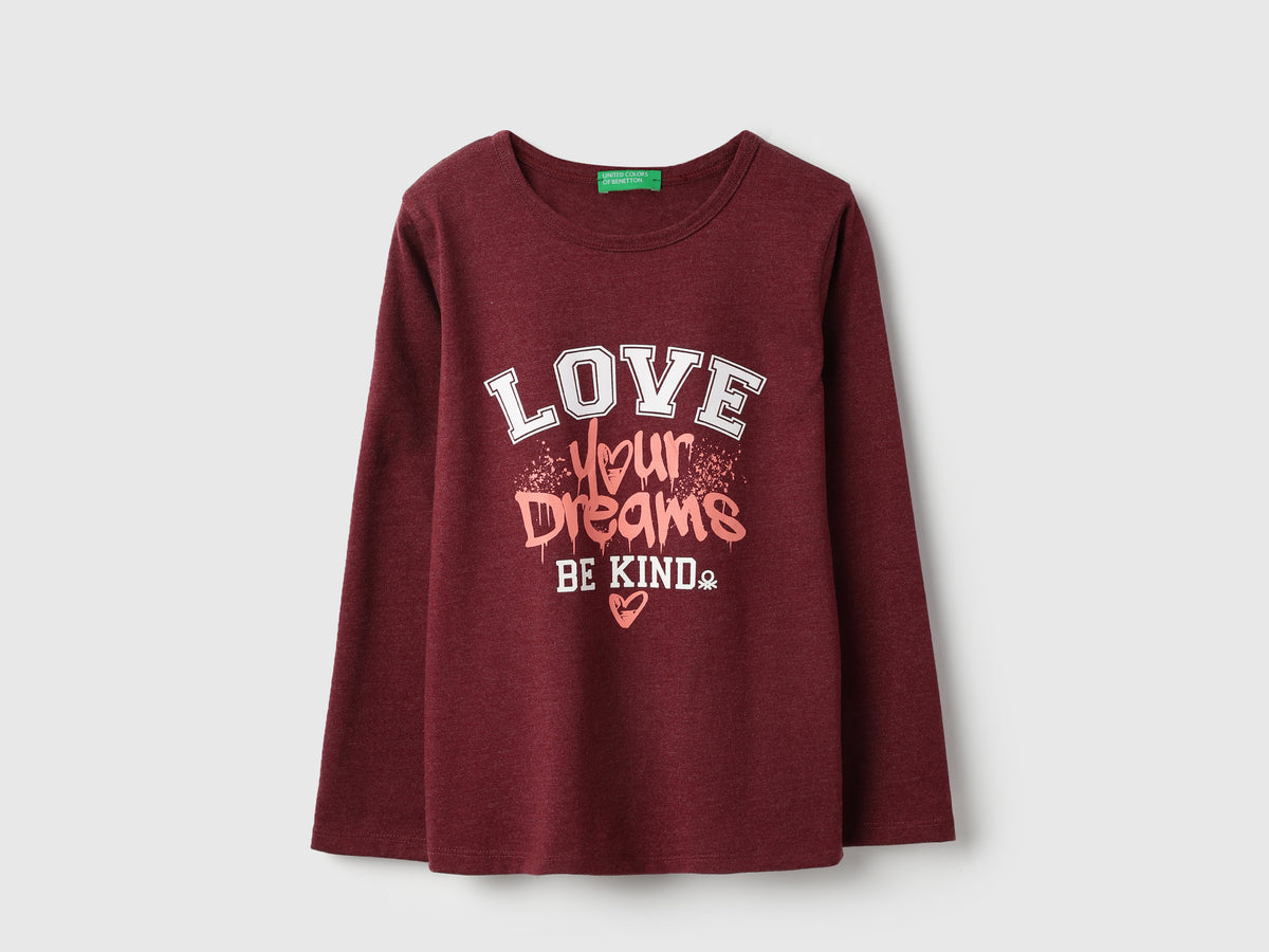 Girls Regular Fit Round Neck Typography Follow Dreams T-Shirt
