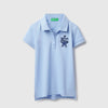 Girls Regular Fit Polo Neck Applique Pique New York T-Shirt