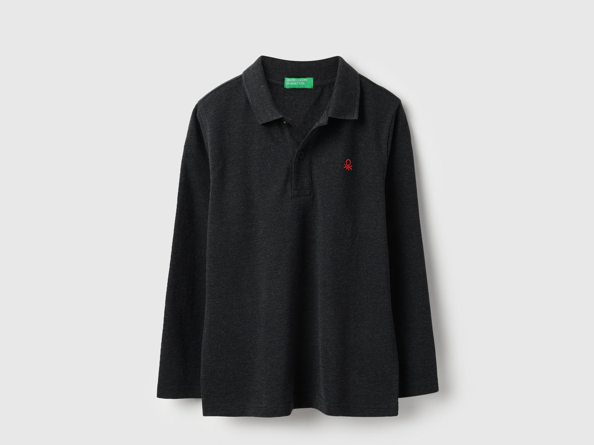 Boys Regular Fit Polo Neck Textured Solid Pique T-Shirt
