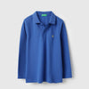 Boys Regular Fit Polo Neck Textured Solid Pique T-Shirt