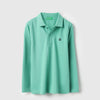 Boys Regular Fit Polo Neck Textured Solid Pique T-Shirt