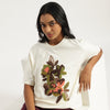 Women Round Neck Embroidered T-Shirt