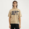 Men Oversized Fit Crew Neck Typography T-Shirt