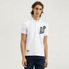 Men Relaxed Fit Polo Neck Typography T-Shirt