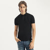 Men Oversized Fit Polo Neck Solid Heavy Jersey T-Shirt