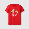 Boys Regular Fit Round Neck Printed T-Shirt