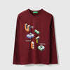 Boys Regular Fit Round Neck Printed T-Shirt