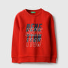 Boys Regular Fit Round Neck Printed Sweatshirt
