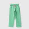 Girls Solid Regular Fit Verbiage Branding Trackpants
