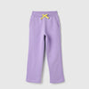 Girls Solid Regular Fit Verbiage Branding Trackpants
