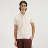 Men Regular Fit Polo Neck Exploded Floral Jacquard T-Shirt