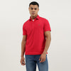 Men Relaxed Fit Polo Neck Solid Basic Interlock T-Shirt
